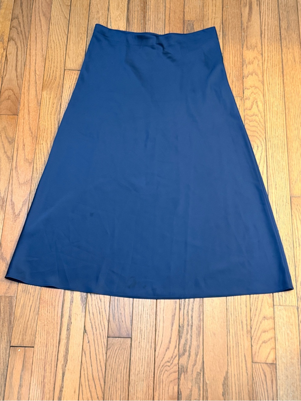 J. Crew Navy A-Line satin Midi slip Skirt